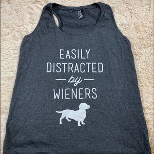 Instant Message Size L Ladies Tank NWOT Dachshund
